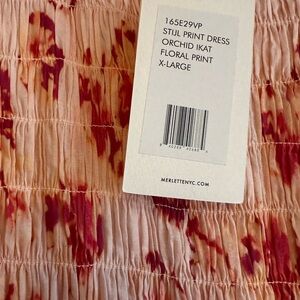 Merlette Red and Pink Textured Dress